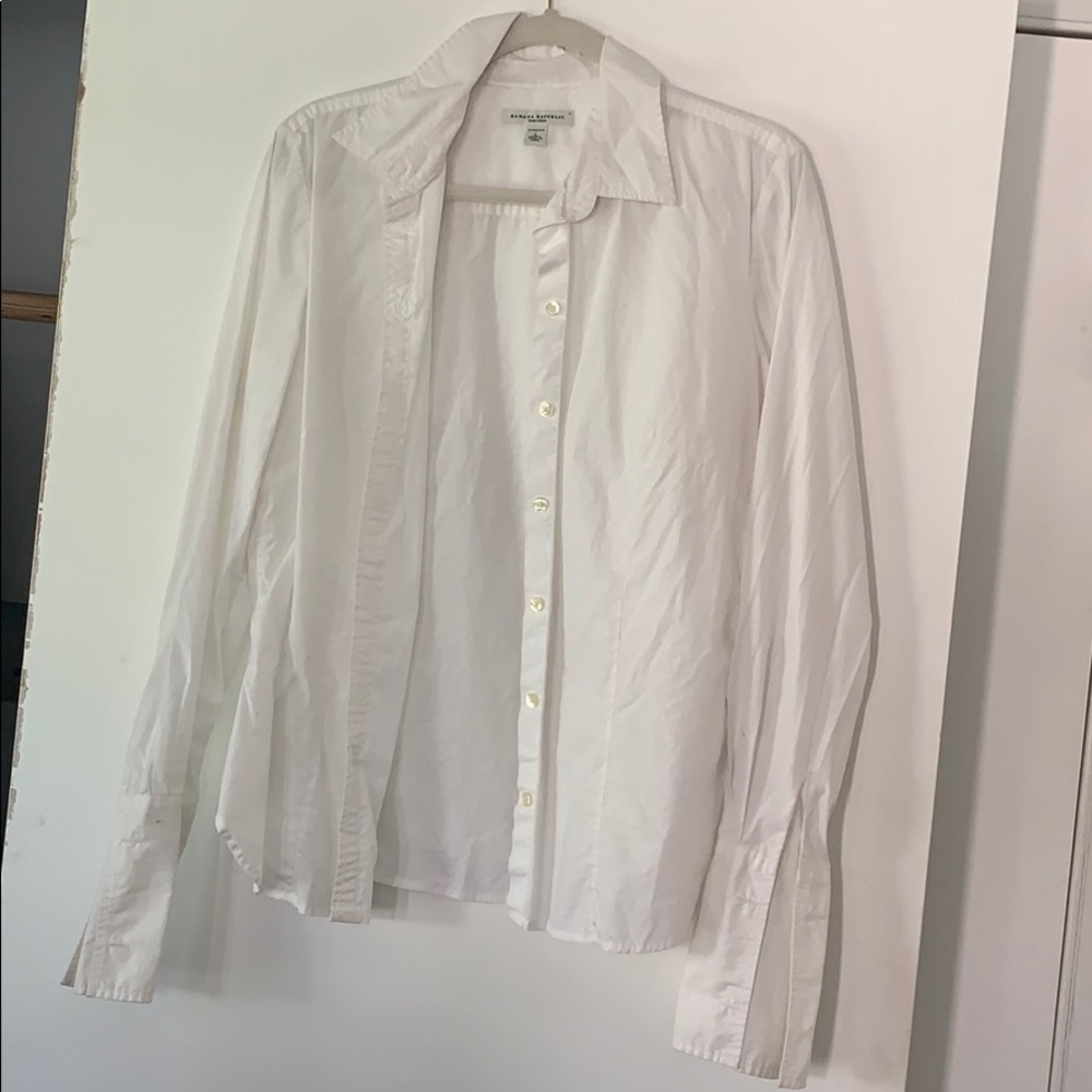 Banana Republic tailored white collared shirt